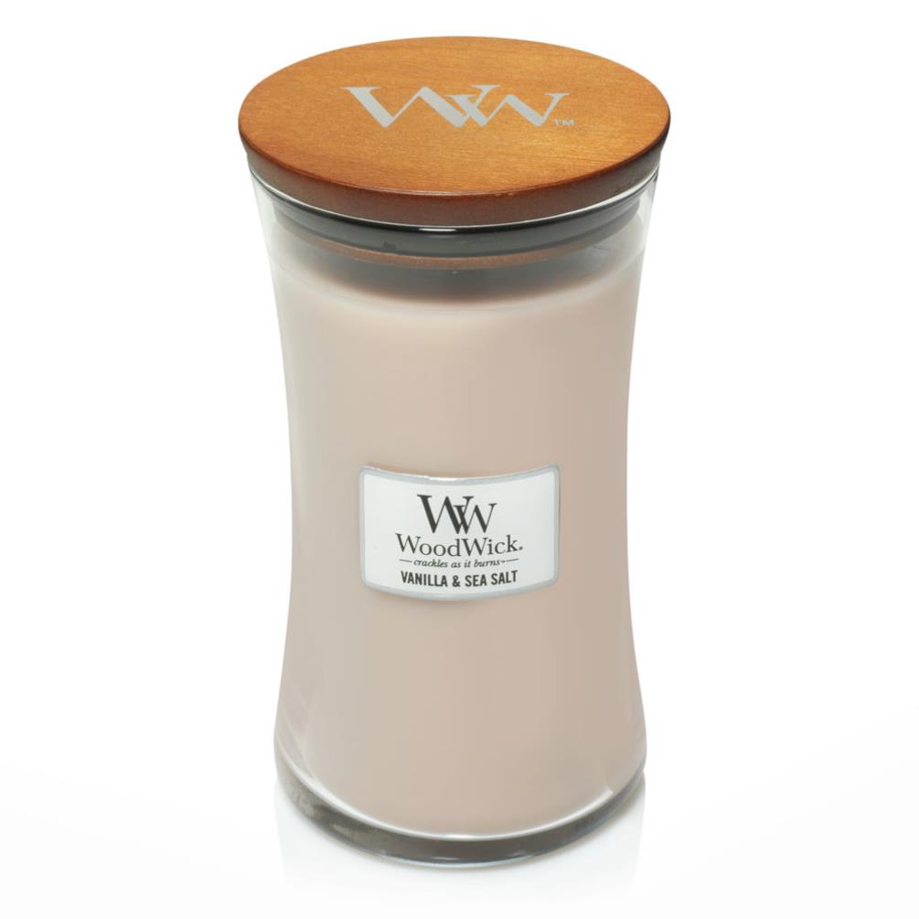 WoodWick Vanilla & Sea Salt Large Hourglass Candle Extra Image 1